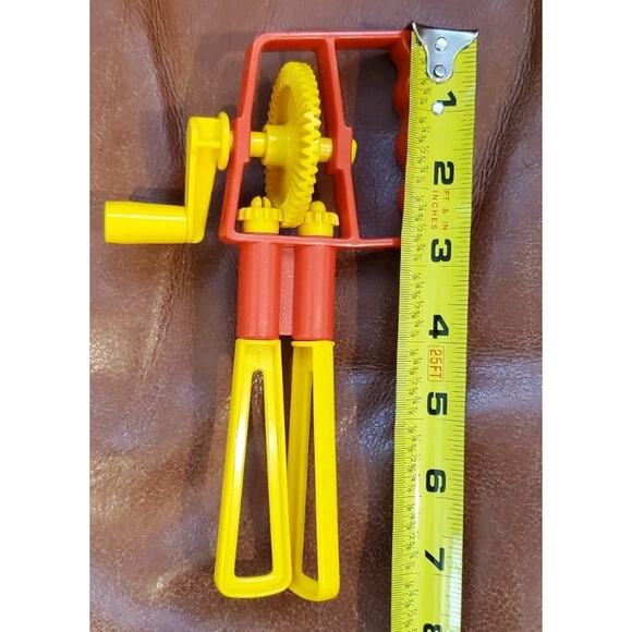 Vintage Gowi Red Yellow Plastic Egg Beater Classic Pretend Play Toy Austria - Picture 3 of 6
